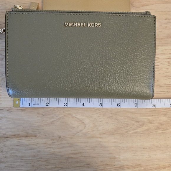 Michael Kors Olive Green Wristlet - Picture 7 of 9
